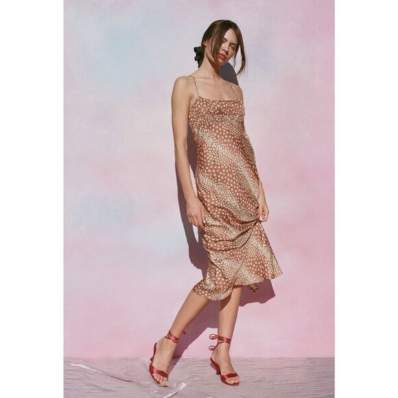 CIAO LUCIA Nera Printed Midi Slip Dress Large - Picture 2 of 11